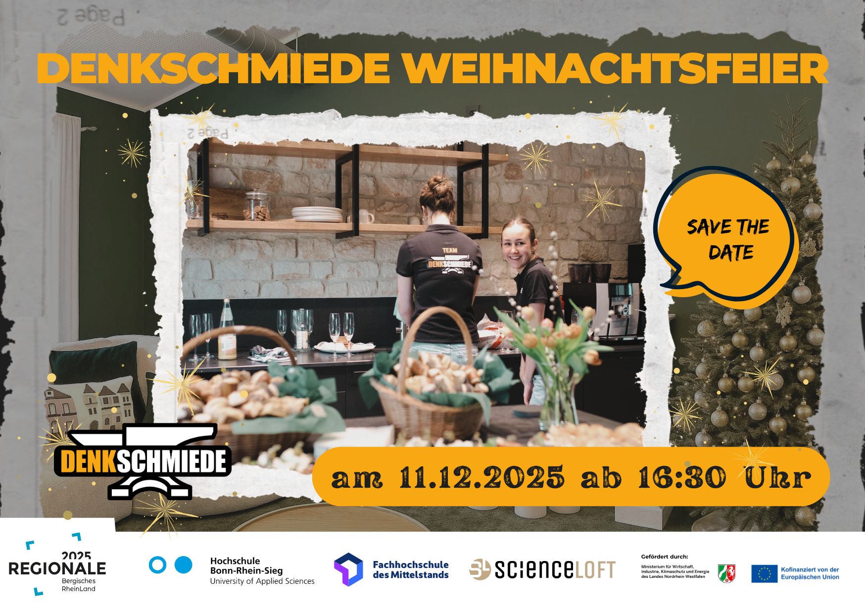 Einladung Weihnachtsfeier (Karte)